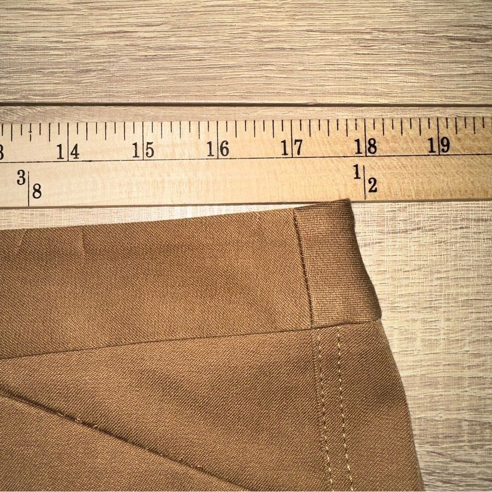 Banana Republic Pants Women's 12 Tan Sloan Straight Camel High Waist BI-Stretch - Picture 9 of 10